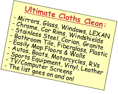 Streak free and Ultimate Cloths are great for Gift Giving